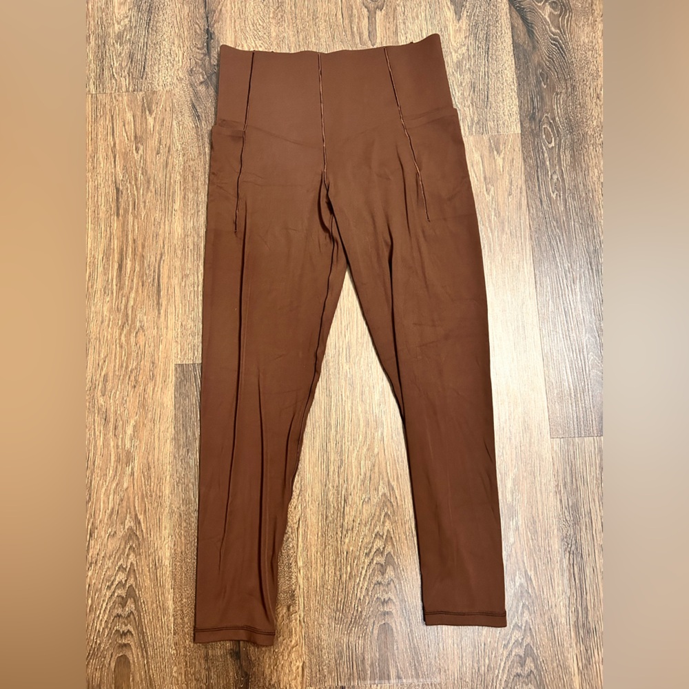 OFFLINE By Aerie Large Real Me High Brown Waisted Legging 7/8 Length Stretch L
